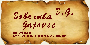 Dobrinka Gajović vizit kartica